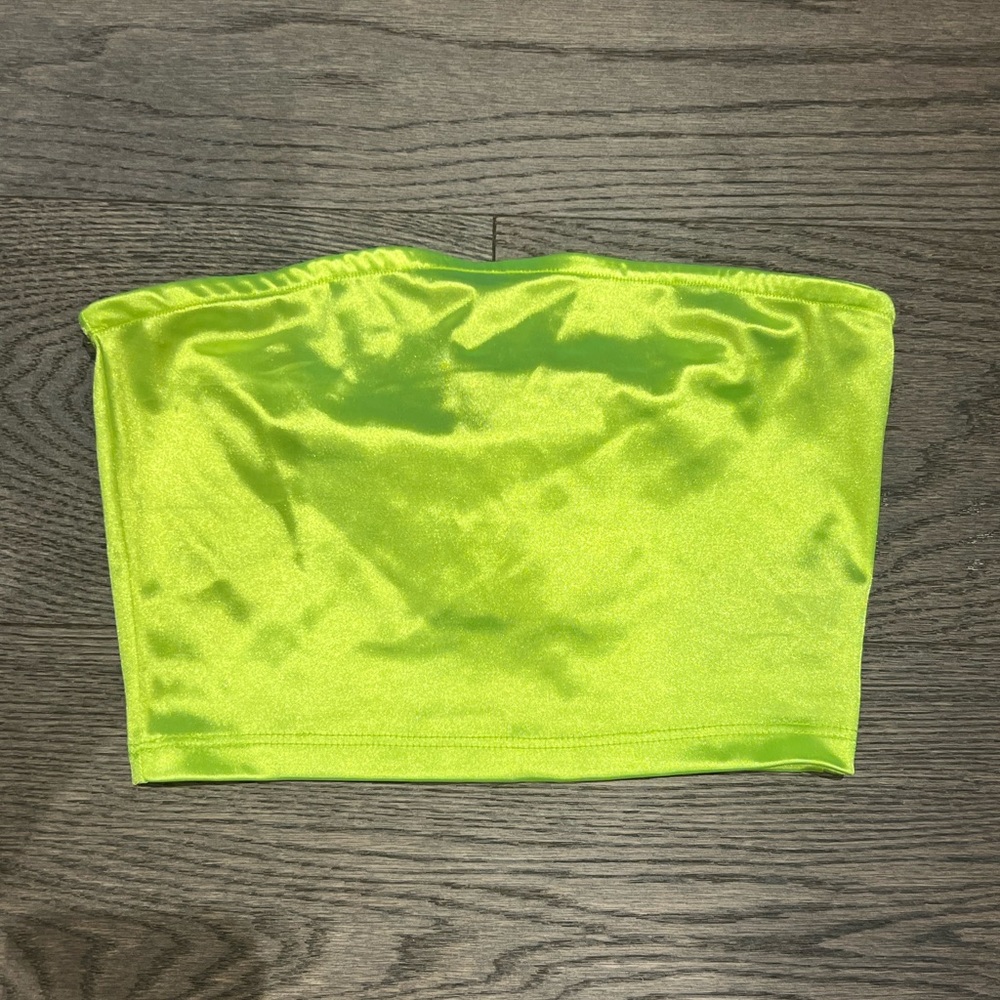 H&M neon green tube top